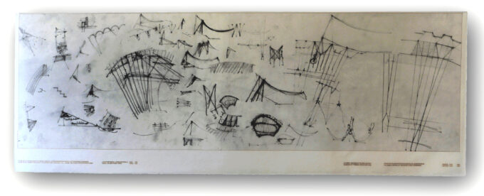 Alvar Aalto poster pencil sketches 1952