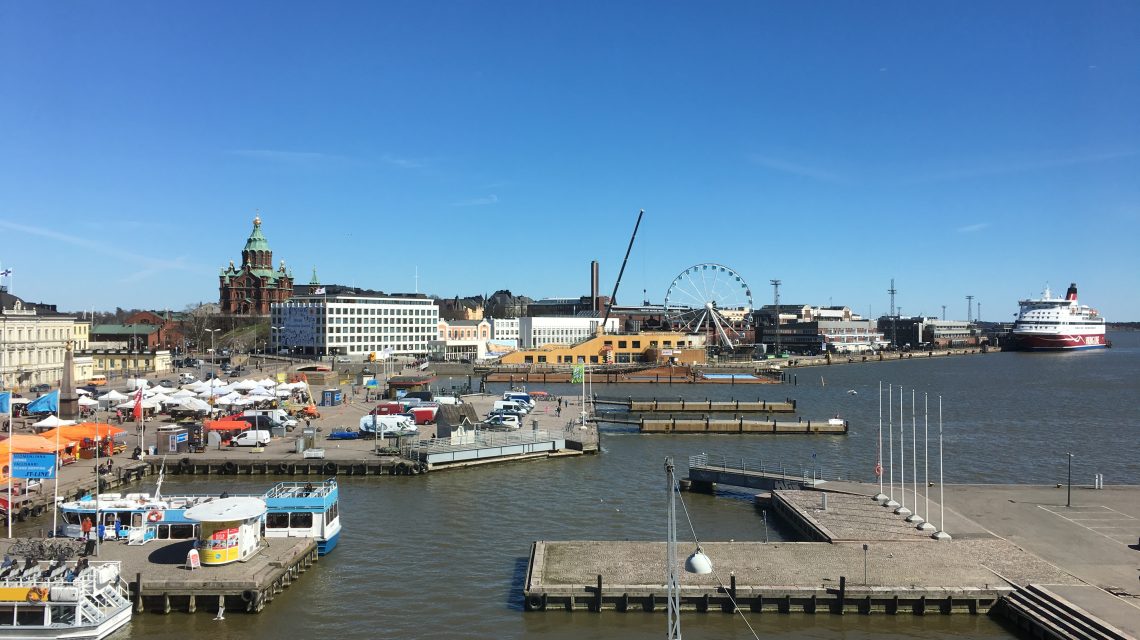 Helsinki market place and harbour