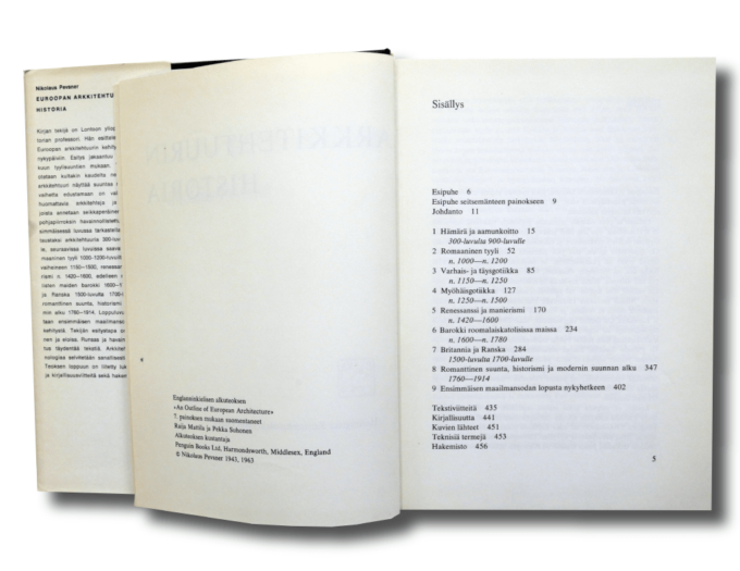 Nikolaus Pevsner Euroopan arkkitehtuurin historia