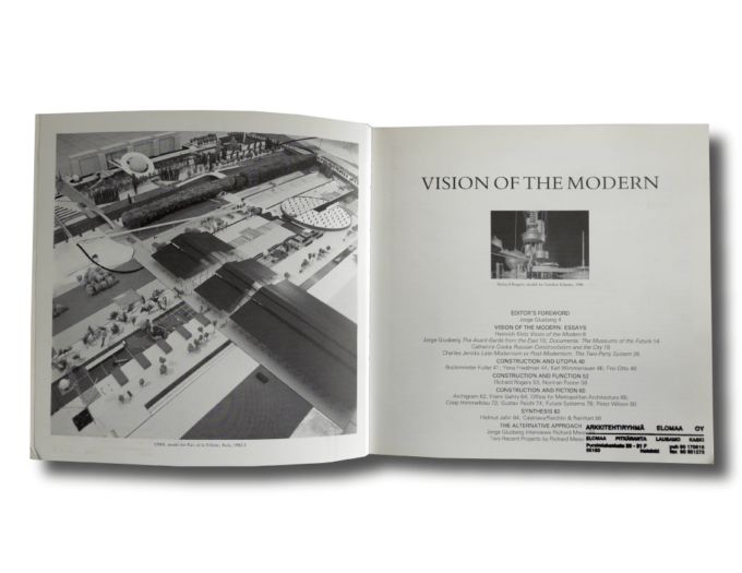 Vision of the Modern – UIA Journal of Architectural Theory and Criticism Vol 1 No 1 1988
