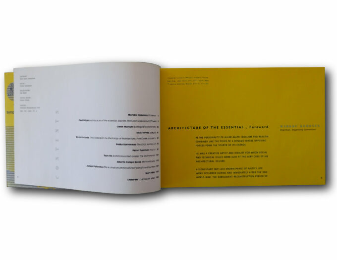 Architectureofthe-essential-sislu Architecture of the Essential – The 6th Alvar Aalto Symposium 1994