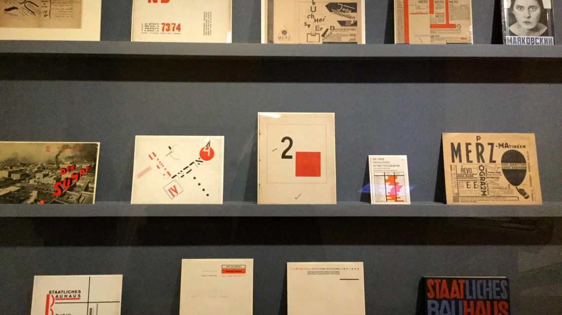Graphics on display at the Jan Tschichold exhibition at Bard Graduate College. Photo: Anni Vartola.
