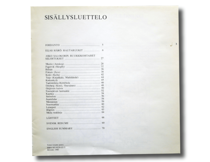 Ruukinmiljööt – Bruksmiljöer – Early Industrial Milieu (Arkkitehtuurimuseo / Museum of Finnish Architecture, 1979)