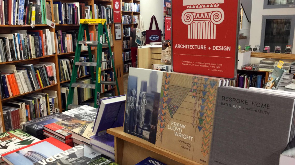 Architecture books at Strand on Broadway. Photo: Anni Vartola.