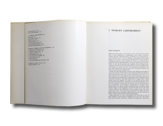 Göran Schildt: Alvar Aalto – Valkoinen pöytä (Otava, 1982)