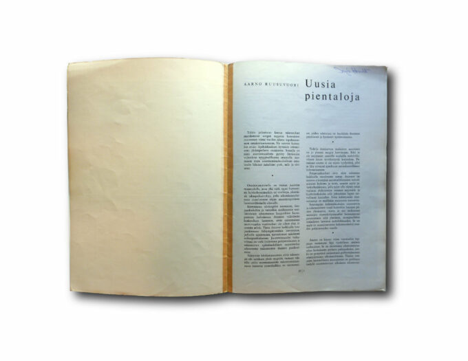 Ruusuvuori-Uusia-pientaloja-1961-auk1 Aarno Ruusuvuori, Omakotikirja 10: Uusia pientaloja, 1961