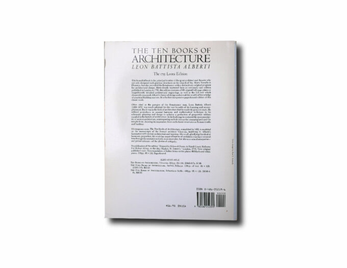 Leon Battista Alberti: The Ten Books of Architecture, The 1755 Leoni Edition