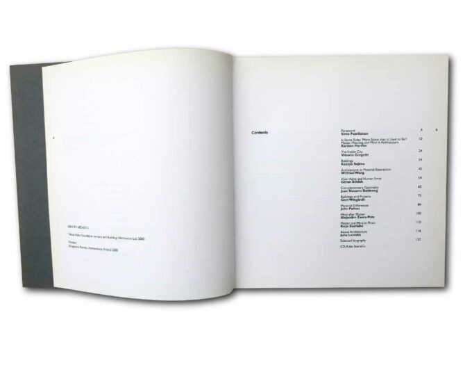 Matter-and-Mind-sislu Matter and Mind in Architecture, 7th Alvar Aalto Symposium, 2000