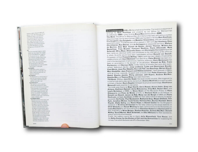 Rem Koolhaas, Bruce Mau, OMA: S, M, L, XL. 010 Publishers, 1995