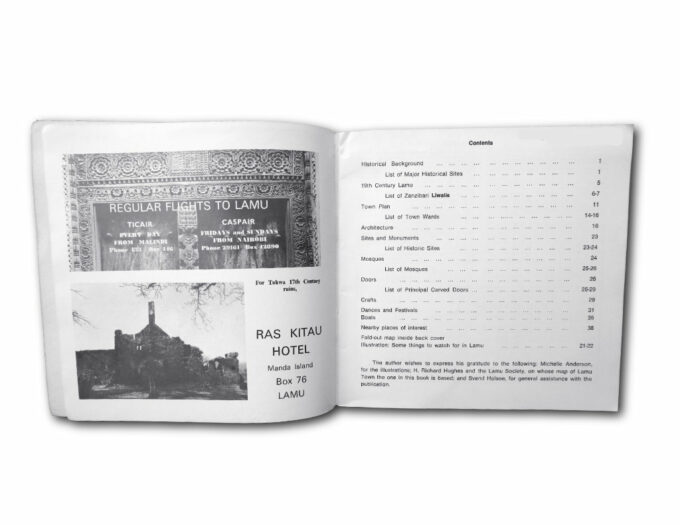 Lamu Town: A Guide by J. de V. Allen (Natural Museum Trustees of Kenya, c. 1970s–1980s)