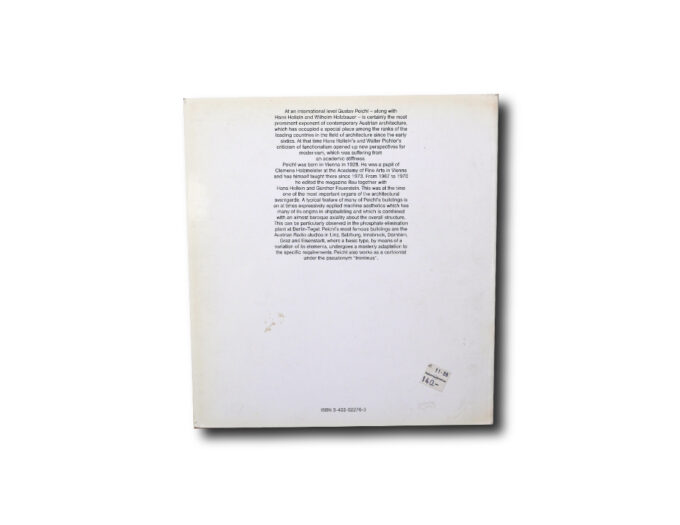 Gustav Peichl. Editorial Gustavo Gili / Ernst & Sohn, 1987
