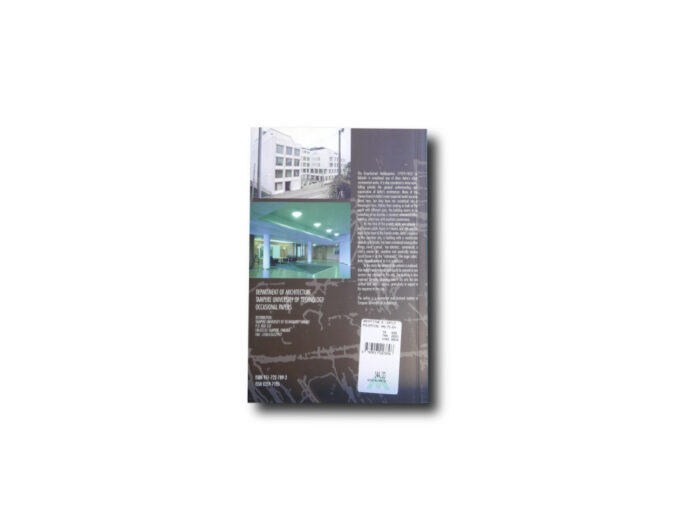 Gareth Griffiths, The Polemical Aalto, Datutop 19 (Tampere University of Technology