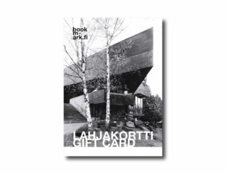 bookm-ark.live lahjakortti jossa kuva Reima ja Raili Pietilän suunnittelemasta Dipolista