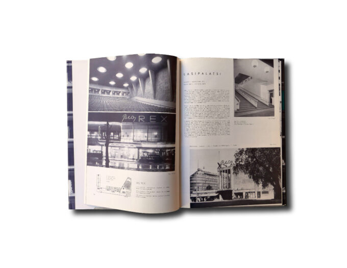 Sample spread of the book Suomen liike-elämän arkkitehtuuria – Merkantil arkitektur i Finland – Business Architecture in Finland