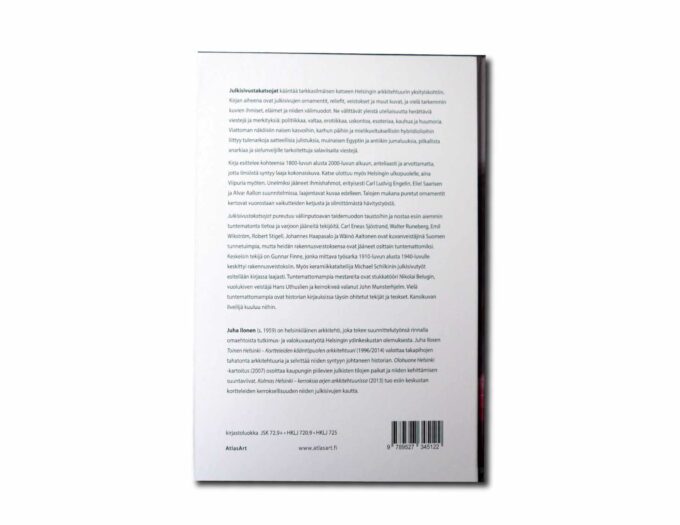 Julkisivustakatsojat-taka Julkisivustakatsojat-kirjan takakansi