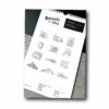 Back cover of the Helsinki Sauna Edition 2023 calendar showing all the sauna drawings.