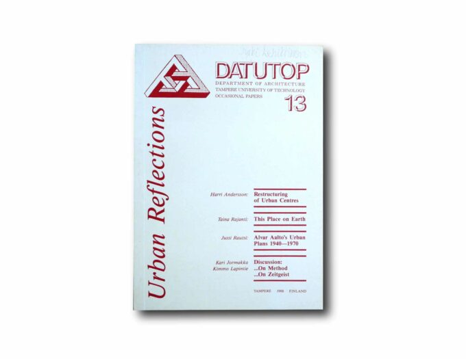 DATUTOP-13-kansi Image showing the book Datutop 13: Urban Reflections