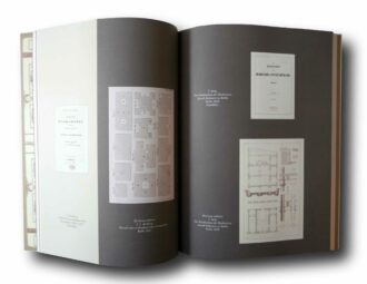 Photo showing a sample spread of the book Arkkitehtuurikirjoja Euroopan laidalla