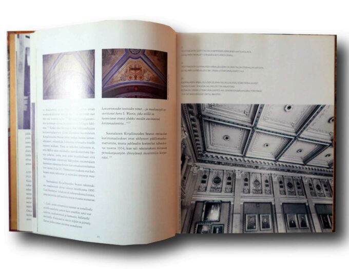 Photo showing a sample spread of the book S. Wuorio: Helsinkiläinen koristemaalausliike