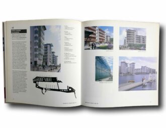 Photo showing a sample spread of the book Arkitektur i Sverige – Architecture in Sweden 1995–1999