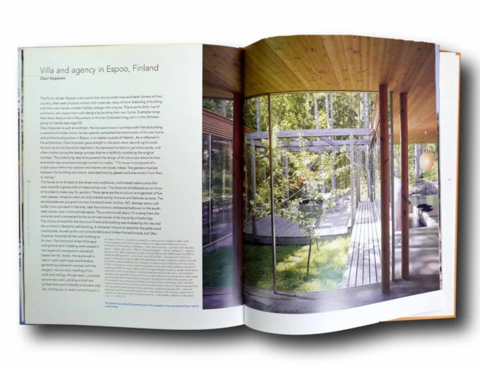 Photo showing a sample spread of the book Sustainable Living