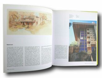 Photo showing a sample spread of the book Frank Lloyd Wright