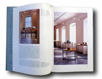 Photo showing a sample spread of the book Danish Design at the Millennium