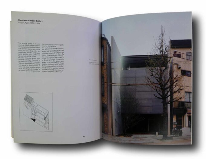 Photo showing a sample spread of the book Waro Kishi Works and Projects