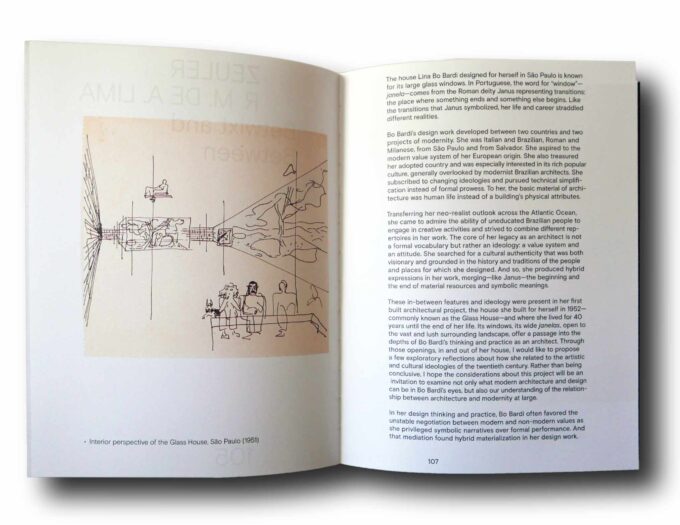 Lina-Bo-Bardi-Material-Ideologies-auk Photo showing a sample spread of the book Lina Bo Bardi: Material Ideologies
