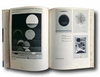 Photo showing a sample spread of the book Herbert Bayer – Das Werk des Künstlers in Europa und USA