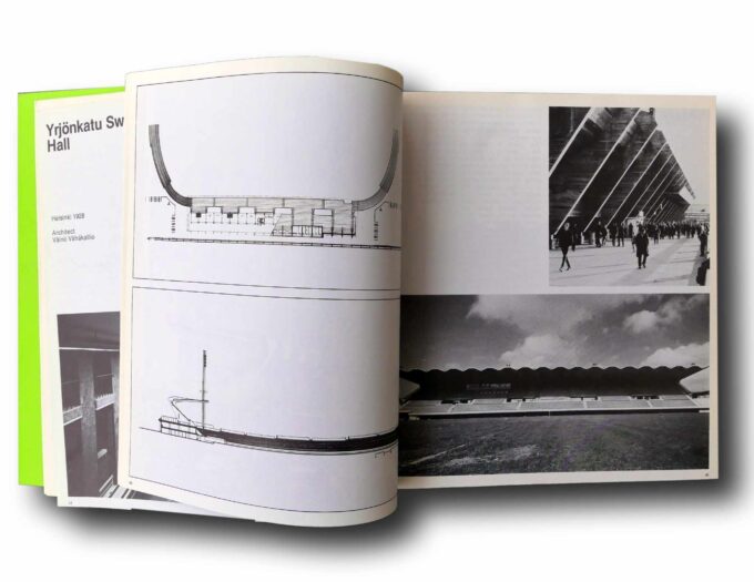Sports-Leisure-Architecture-in-Finland-auk Photo showing a sample spread of the book Sports & Leisure Architecture in Finland