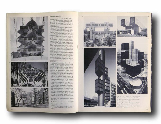Photo showing a sample spread of the book Transformations in Modern Architecture