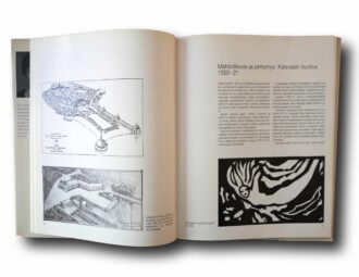 Photo showing a sample spread of the book Matti Visanti: Kuvataiteiden monitaitaja