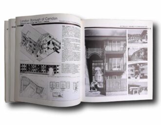 Photo showing a sample spread of the book A.D. Architectural Design Project Awards 1982: British Architecture