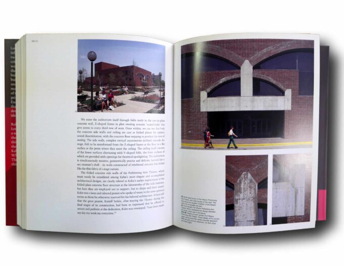 Photo showing a sample spread of the book Louis I. Kahn