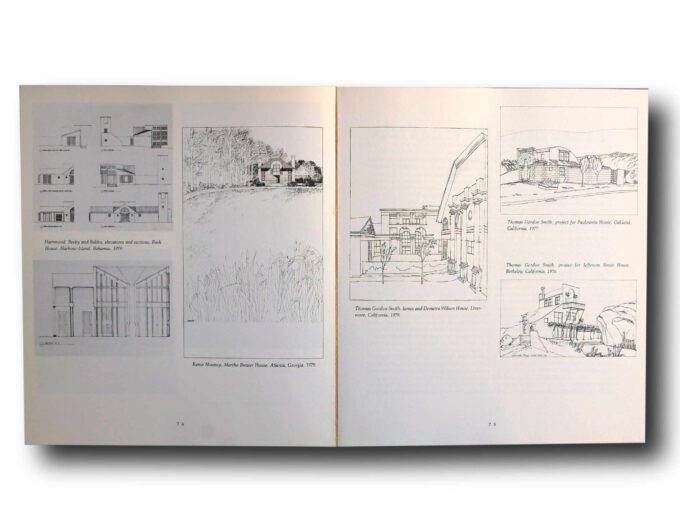 Photo showing a sample spread of the book After Modern Architecture