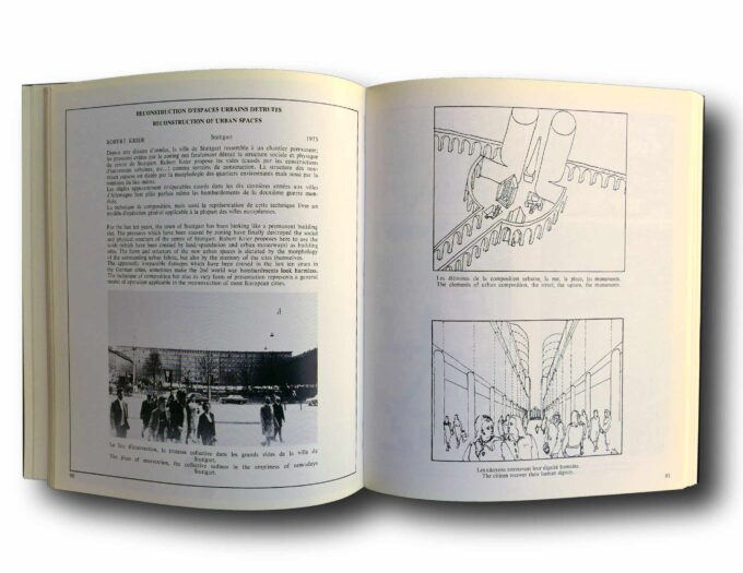 Rational-Architecture-Rationelle-auk Photo showing a sample spread of the book Rational Architecture – Architecture Rationelle