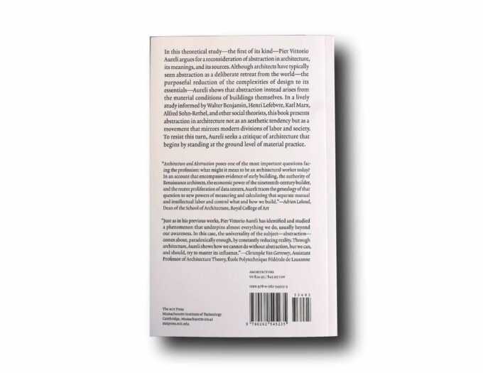 Photo showing a sample spread of the book Architecture and Abstraction