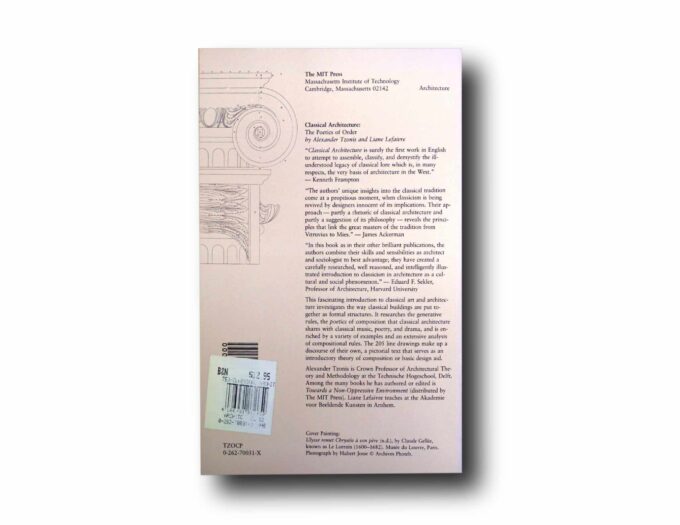 Photo showing a sample spread of the book Classical Architecture: The Poetics of Order