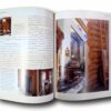 Photo showing a sample spread of the book Puutalot
