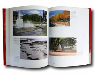Photo showing a sample spread of the book Making Spaces: Contemporary German Landscape Architecture