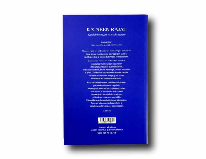 Katseen-rajat-taka Photo showing a sample spread of the book Katseen rajat: Taidehistorian metodologiaa
