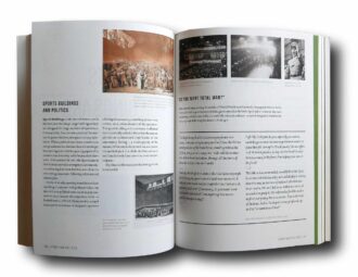 Photo showing a sample spread of the book Choreography of the Masses