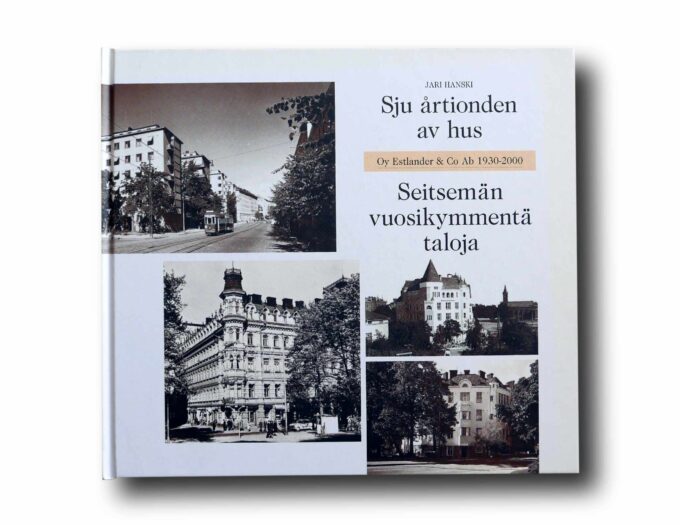 Photo showing the book Seitsemän vuosikymmentä taloja – Sju årtionden av hus