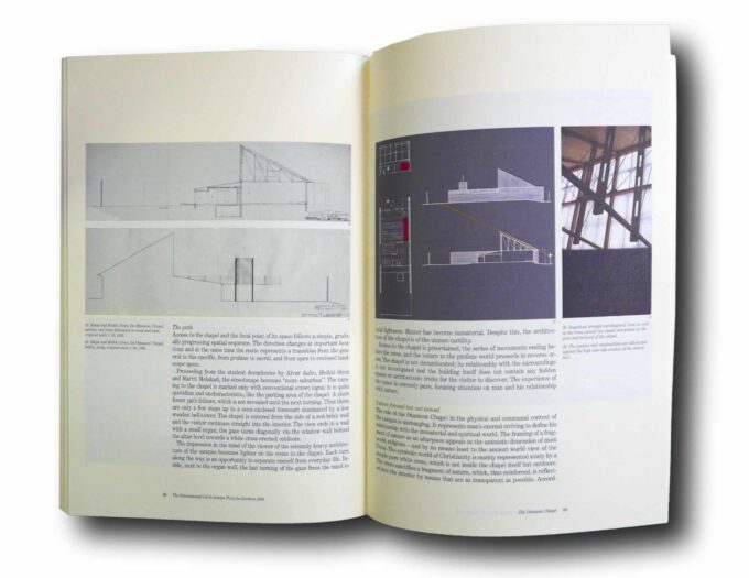 The-Otaniemi-Chapel-Carlo-Scarpa-Prize-auk Photo showing a sample spread of the book The Otaniemi Chapel