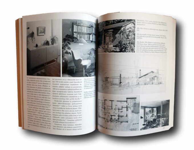 Photo showing a sample spread of the book Sisustaminen on kuin käsialaa