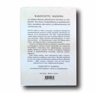 Photo showing a sample spread of the book Rakennettu maisema