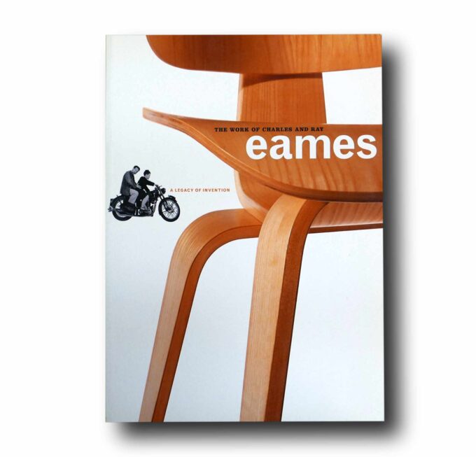 Eames-kansi Photo showing the book The Work of Charles and Ray Eames