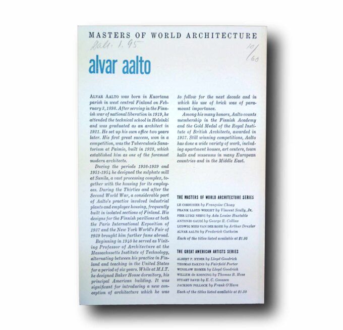 MOWA-A111-Alvar-Aalto-taka Photo showing a sample spread of the book Alvar Aalto