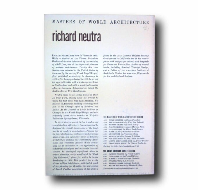 MOWA-A115-Richard-Neutra-taka Photo showing a sample spread of the book Richard Neutra